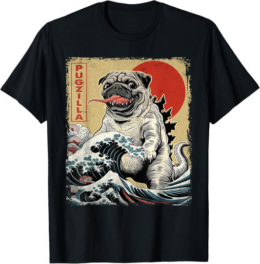 Pug Shirt Funny Pug Owner Pugzilla Dog Lovers Funny T-Shirt