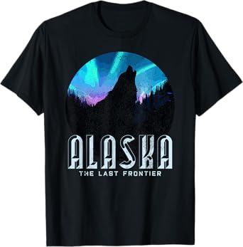 Alaska - Wolf The Last Frontier Nature Souvenir Gift T-Shirt