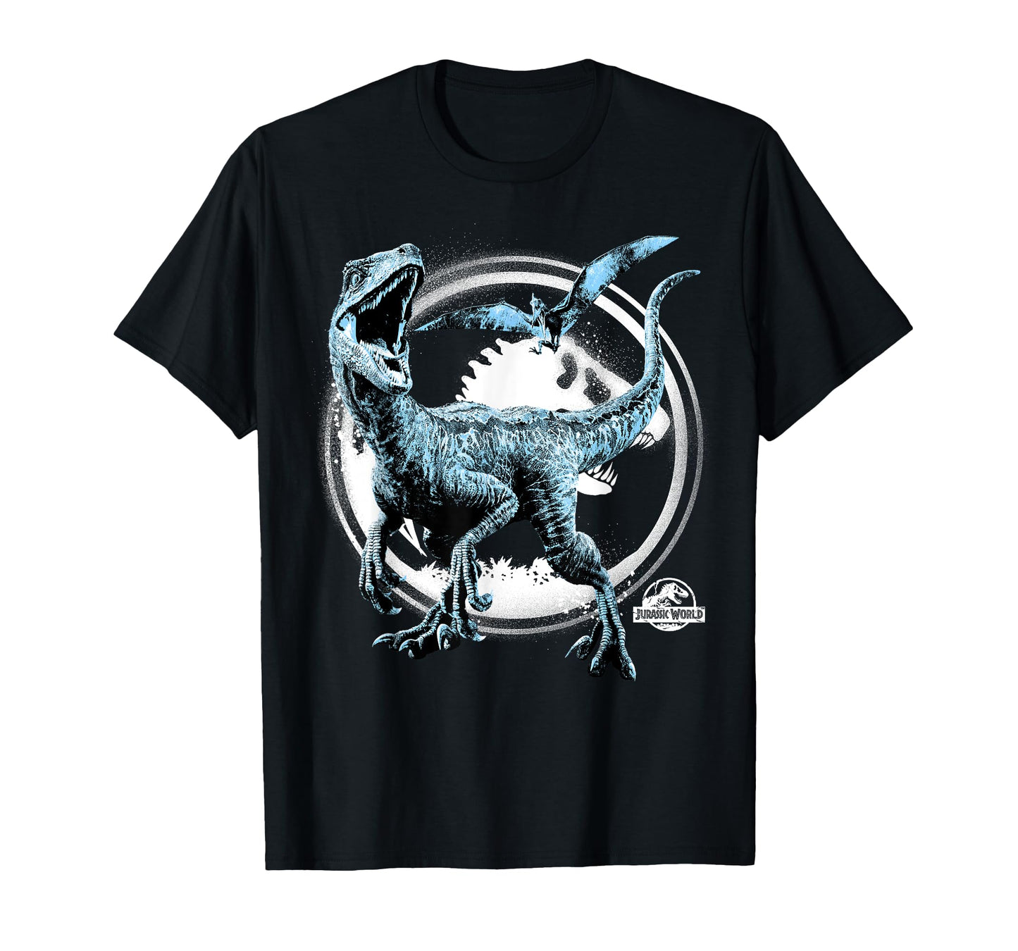 Jurassic World Two Raptor Pterodactyl Icon Graphic T-Shirt T-Shirt