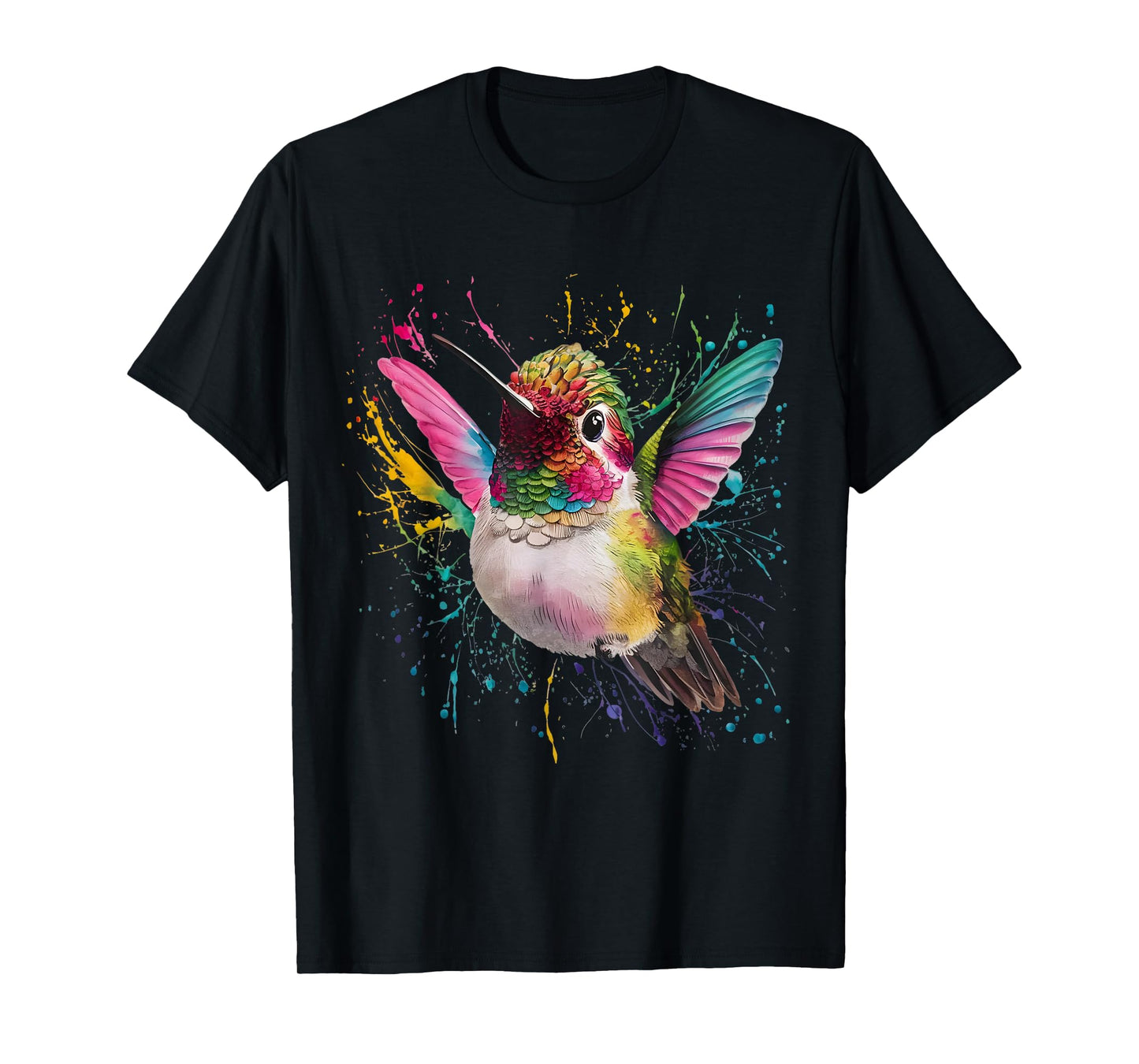 Hummingbird Men Woman Colorful Watercolor Hummingbird T-Shirt