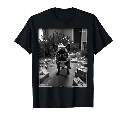 Christmas French Bulldog Caught On Camera T-Shirt
