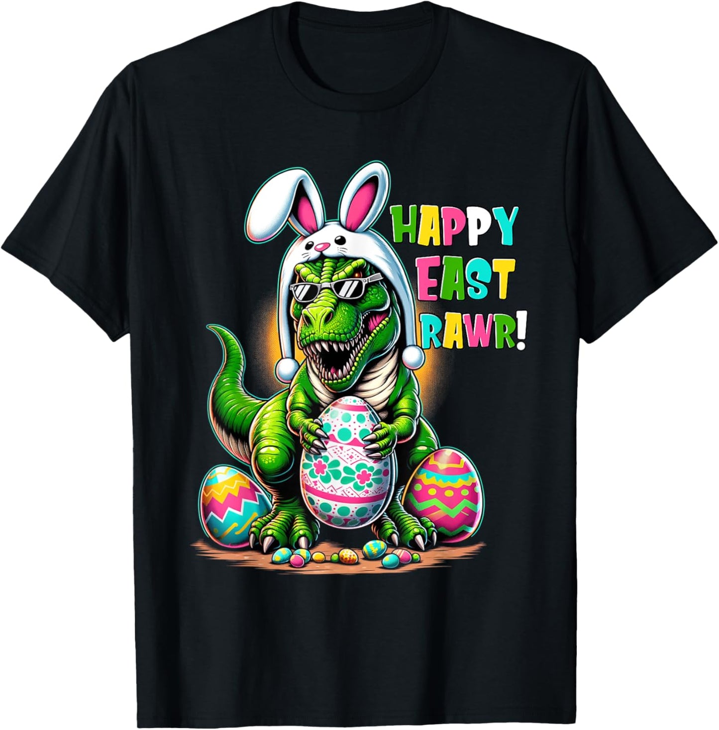 Happy Eastrawr Easter Day T Rex Dinosaur Dino Boys Kids Girl T-Shirt