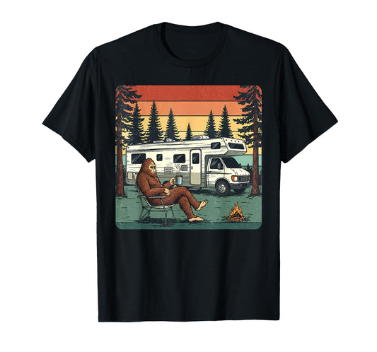 Vintage Camping Motorhome RV Bigfoot Adventure T-Shirt