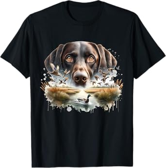 Labrador Retriever with Mallard Ducks Hunting Duck Hunter T-Shirt