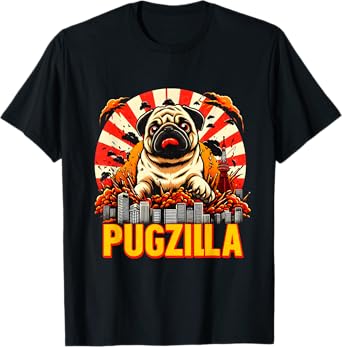 Funny Pug Owner Pugzilla Dog Lover Animal Pet Breeder. T-Shirt