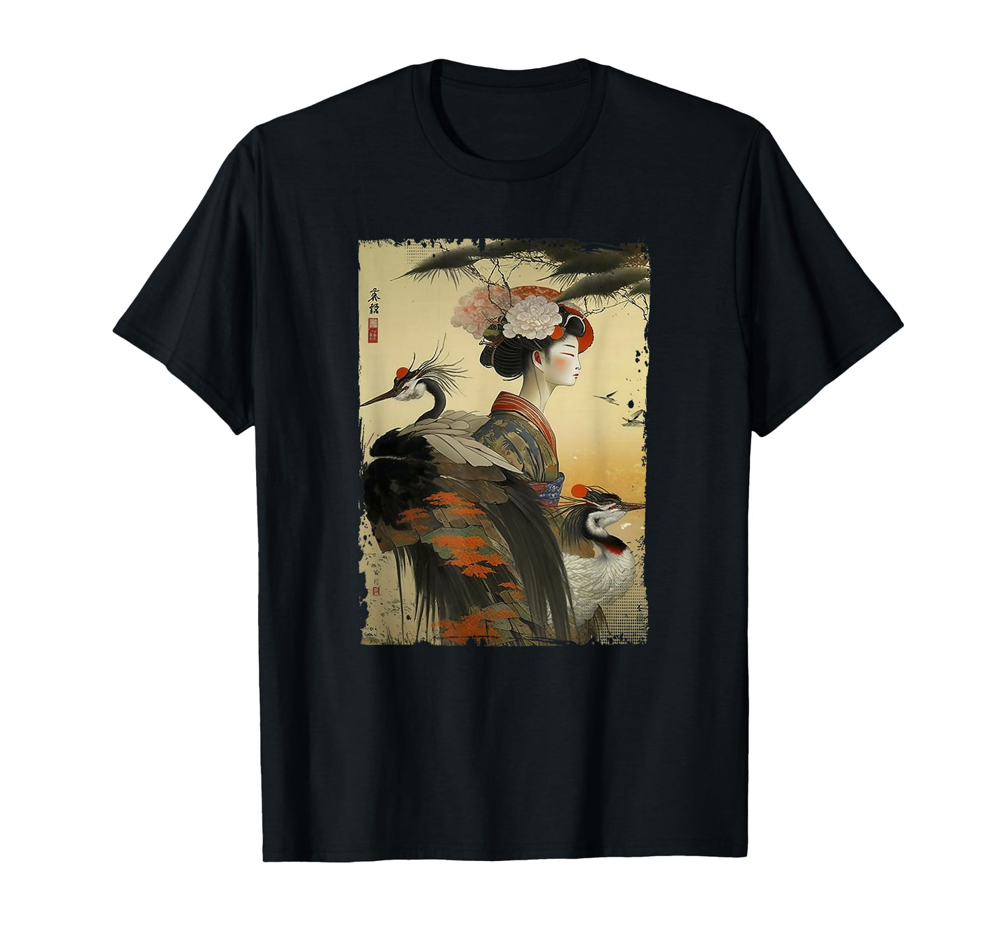 Japanese women grove Woodblock Art Spiritual nature vintage T-Shirt