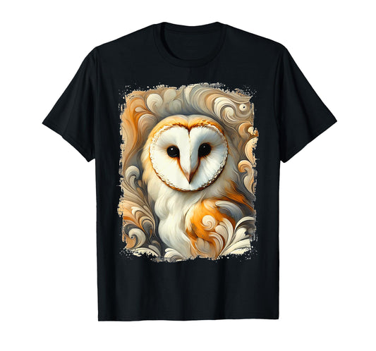 Artistic Owl Colourful Abstract Artwork T-Shirt