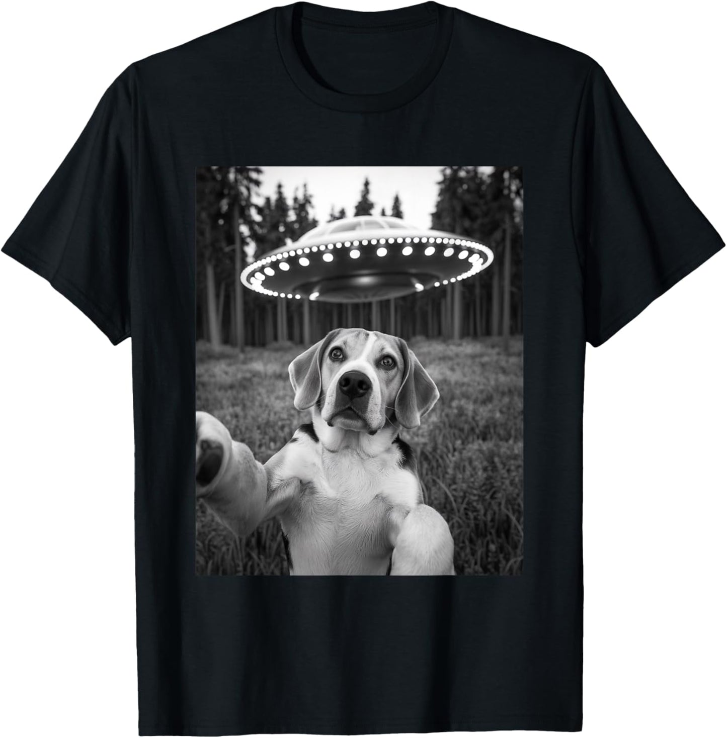 Funny Beagle Ufo Selfie T-Shirt