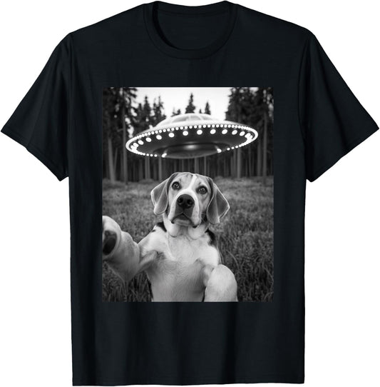 Funny Beagle Ufo Selfie T-Shirt