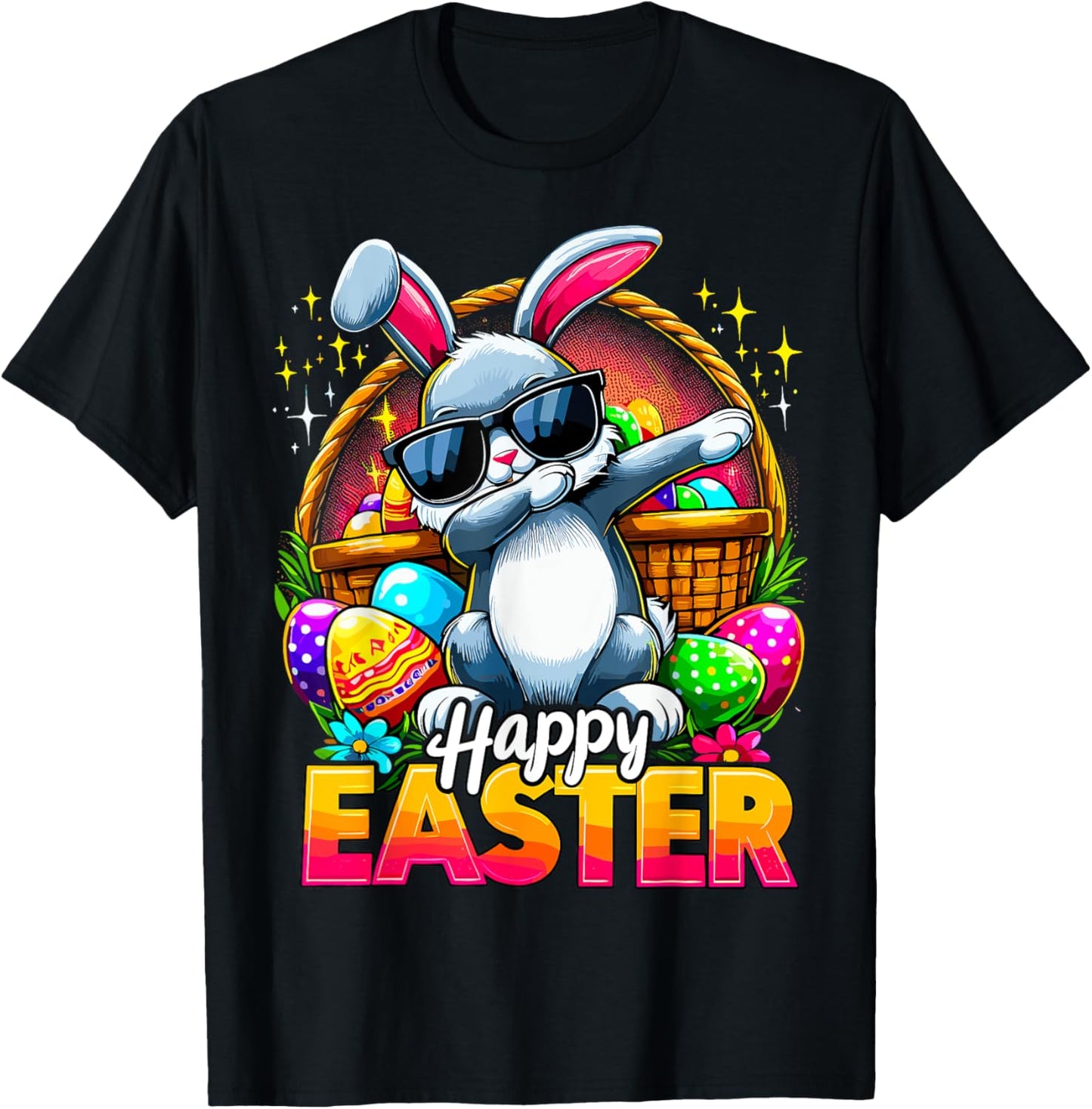 Dabbing Bunny Easter Day Rabbit Happy Easter T-Shirt