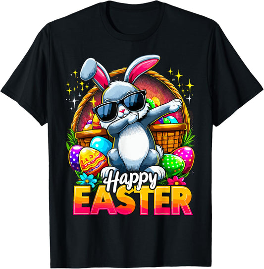 Dabbing Bunny Easter Day Rabbit Happy Easter T-Shirt
