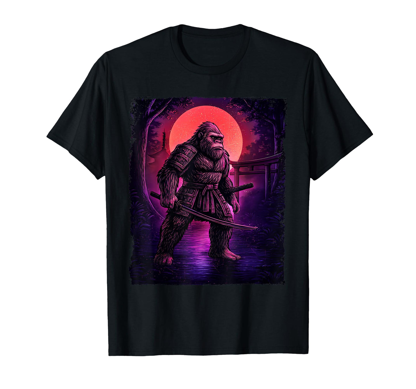 Samurai Bigfoot - Sasquatch Yeti Cryptids T-Shirt
