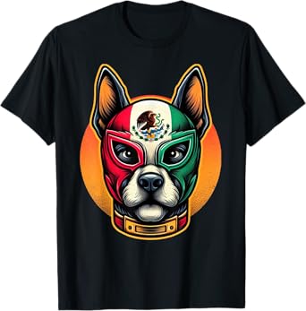 wrestler Luchador dog lucha libre perro Mask T-Shirt
