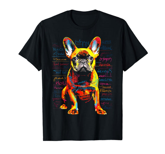 French Bulldog Dog Animal Pet Art Graphic French Bulldog T-Shirt