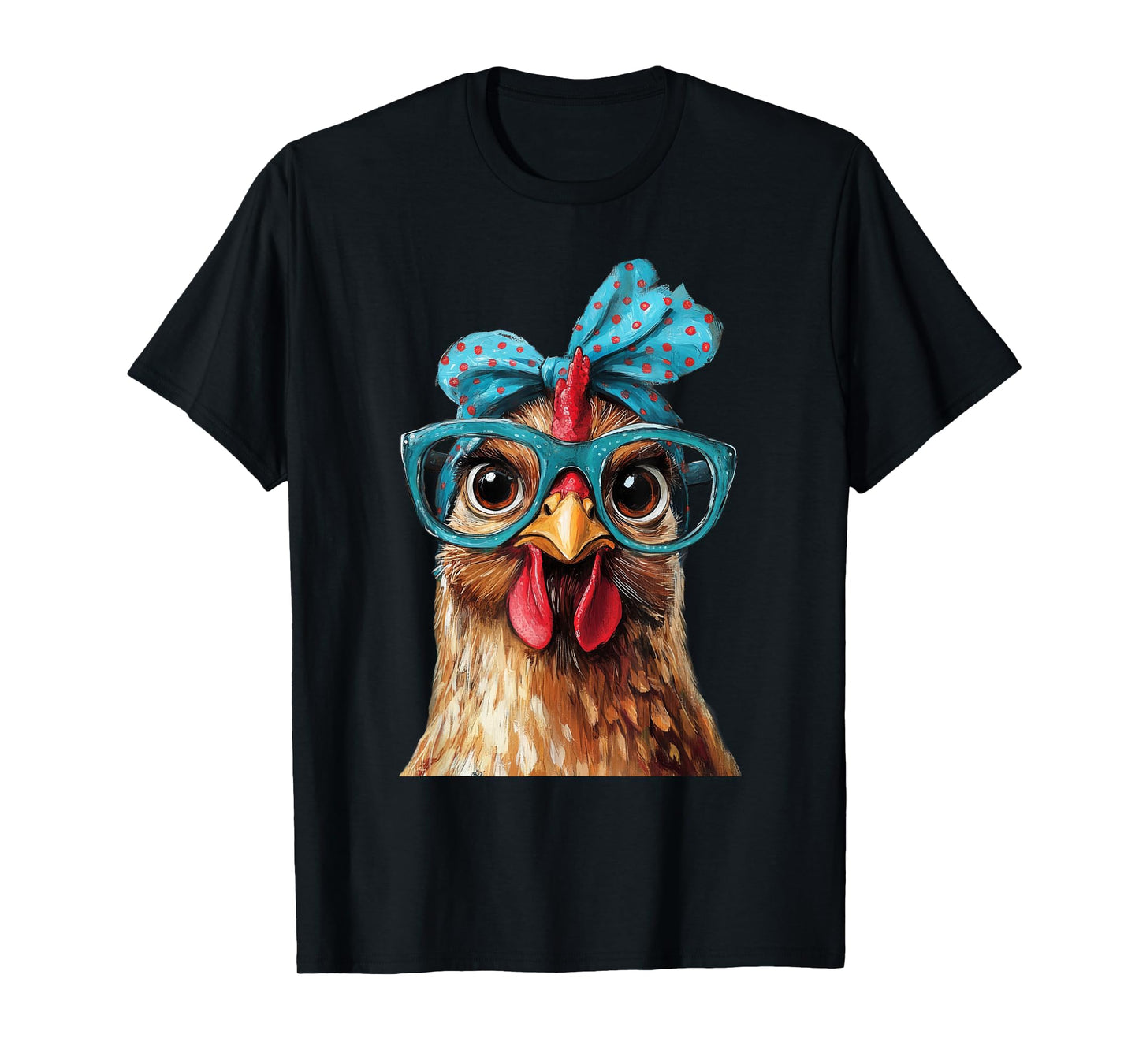 Chicken Wearing Bandana Glasses T-Shirt