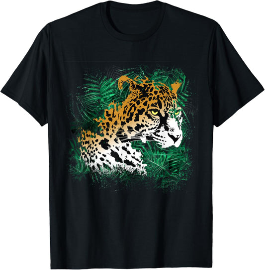 Leopard Rainforest Plant Nature Vegetation Animal Cat T-Shirt