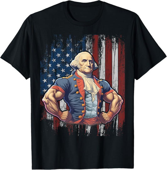 4th of July Patriotic Funny George Washington July 4th T-Shirt