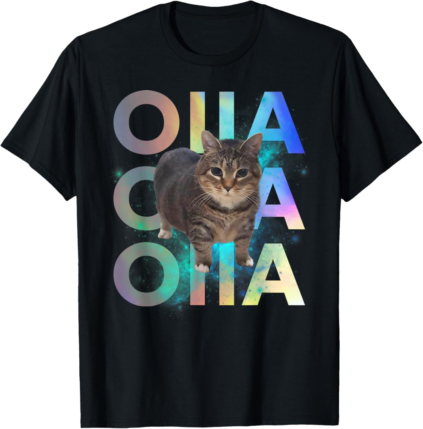 Funny OIIA OIIA Spinning Cat Meme Funny Brainrot Ethel Space T-Shirt