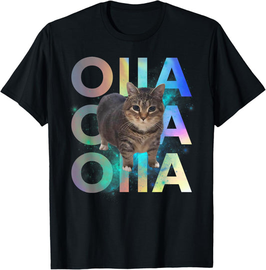 Funny OIIA OIIA Spinning Cat Meme Funny Brainrot Ethel Space T-Shirt