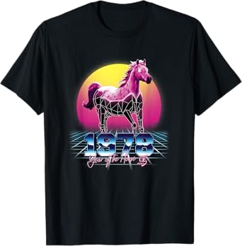 1978 Year Of The Horse Chinese Zodiac Vaporwave T-Shirt