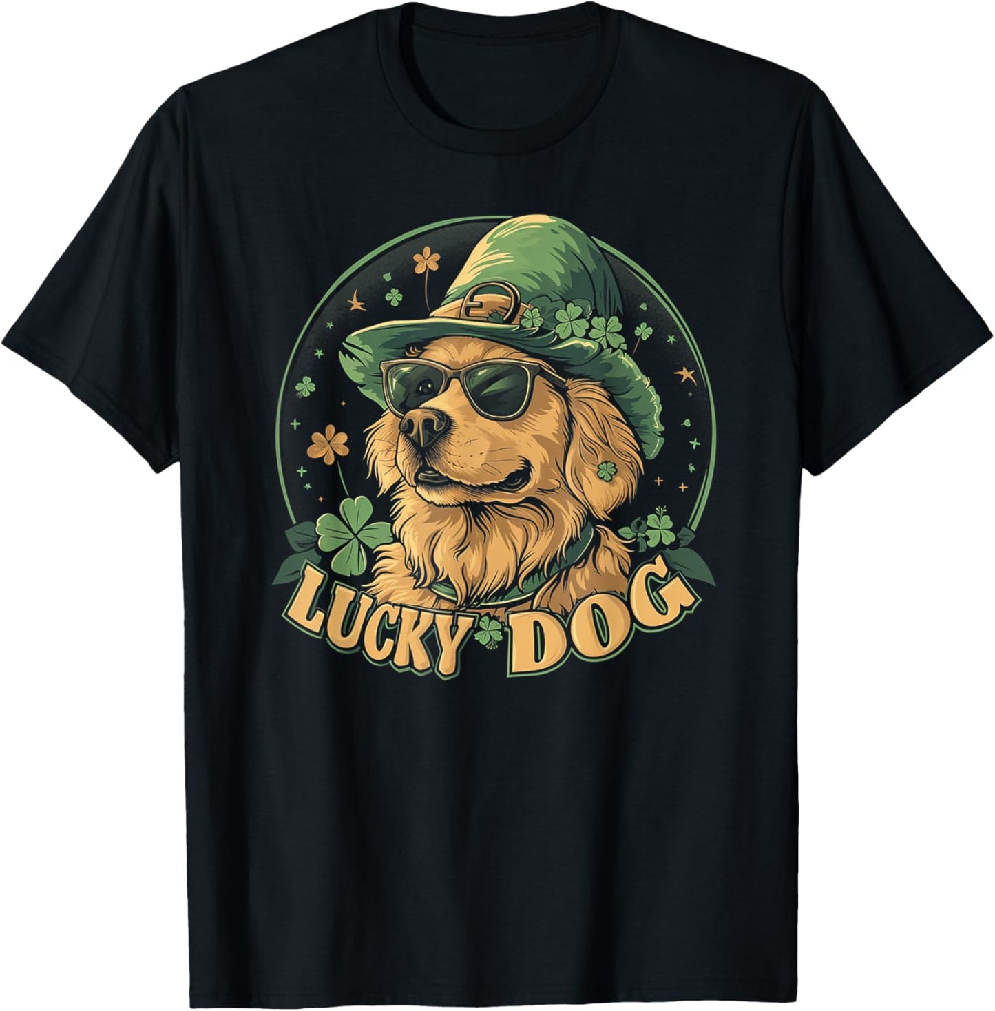 Golden Retriever Dog - St. Patrick's Day Saint Paddy's Irish T-Shirt