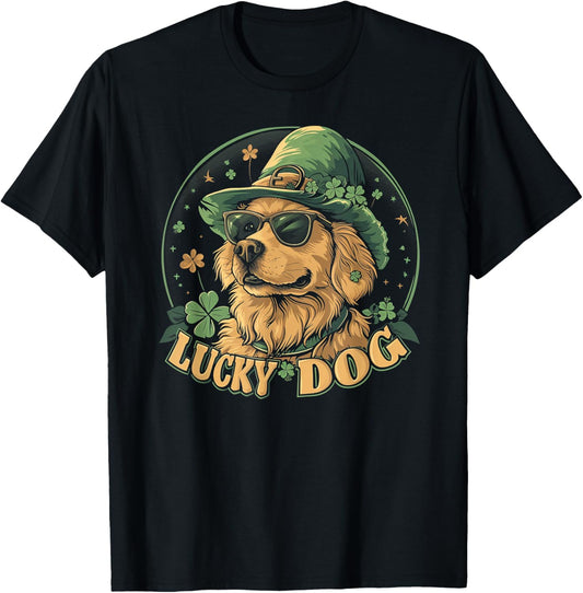 Golden Retriever Dog - St. Patrick's Day Saint Paddy's Irish T-Shirt