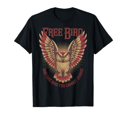 Free Bird Owl Wisdom Independence Strength Freedom T-Shirt