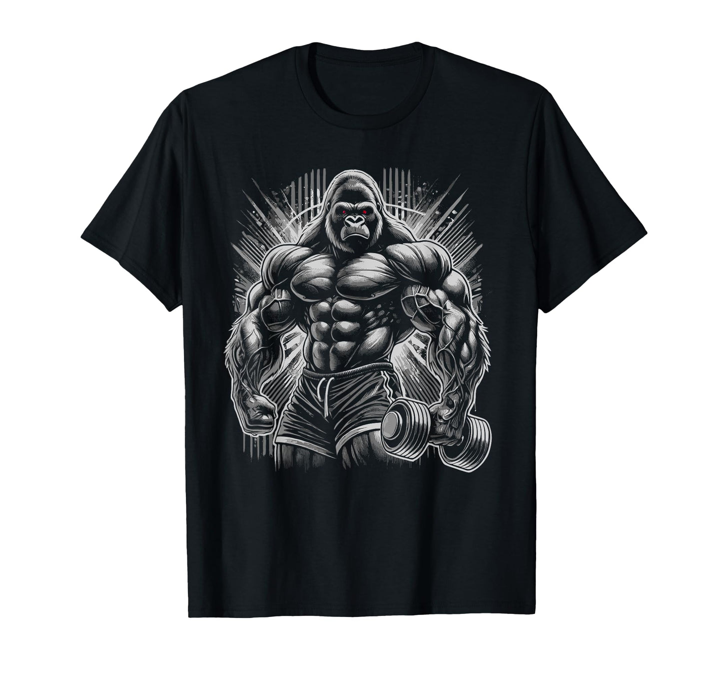 Gorilla Monkey Gym Wear Bodybuilding Workout Motivation T-Shirt