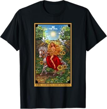 The Goddess Rhiannon The Sun Tarot Card Celtic Pagan Witch T-Shirt
