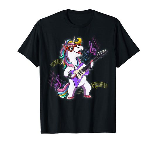 Unicorn Guitar Rockstar T-Shirt