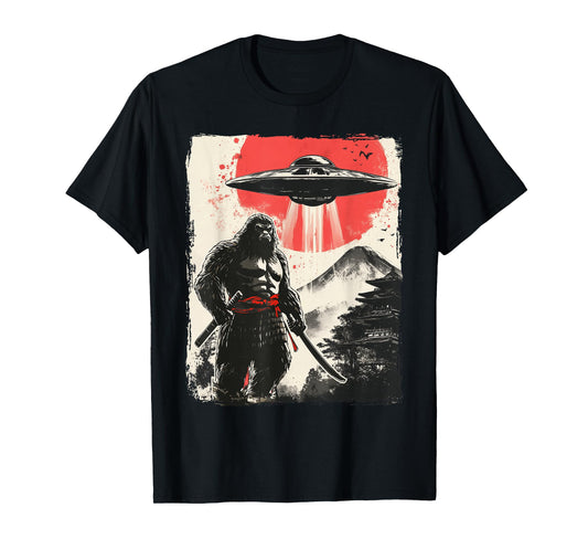 Bigfoot Samurai UFO Japan T-Shirt