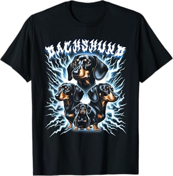 Dachshund Heavy Metal Weiner Weenie Dog Lover Rock And Roll T-Shirt