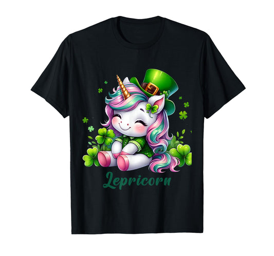 St Patricks Day Unicorn Cute Saint Pattys Girls Lepricorn T-Shirt