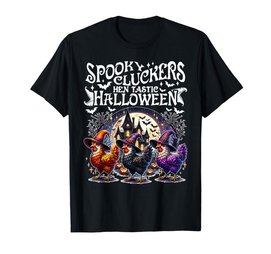 Spooky Cluckers Hen-tastic Halloween Chicken Costume Funny T-Shirt