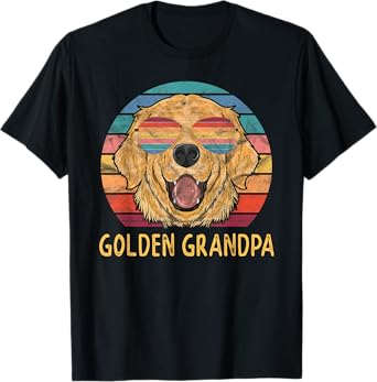 Golden Retriever Dog Grandpa Gifts Golden Grandpa T-Shirt