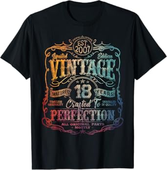 Vintage 2007 Limited Edition Shirt 18 year old 18th Birthday T-Shirt