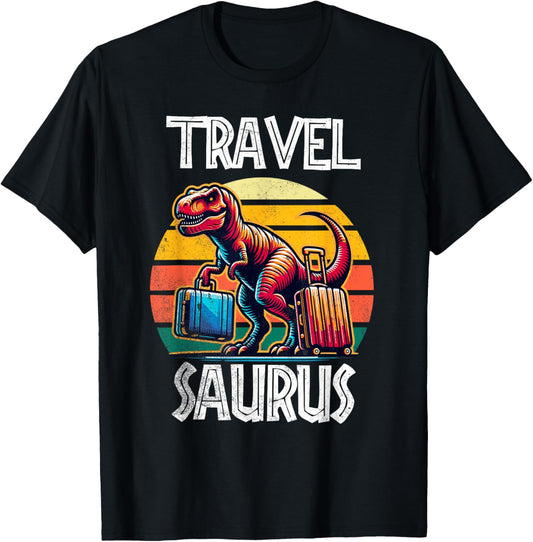 Travel Saurus Funny T-Rex T-Shirt