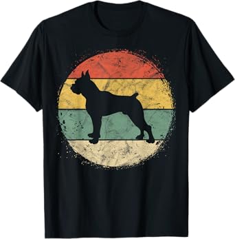 Circular Retro Boxer Owner Gift Boxer Dad Mom T-Shirt