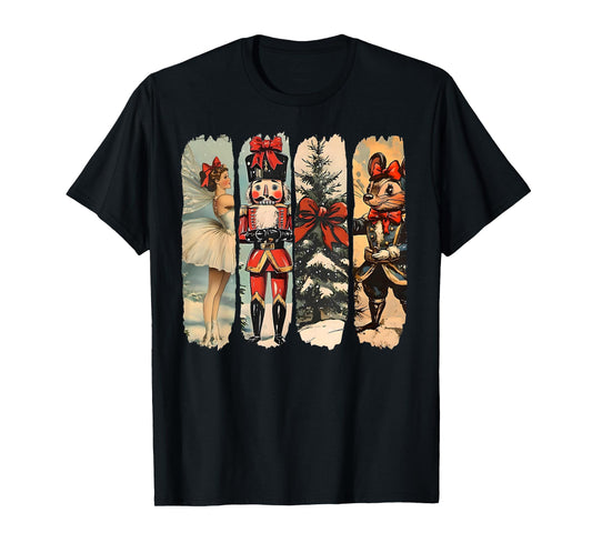 Nutcracker Merry Christmas Xmas Tree Family Pajamas Holiday T-Shirt