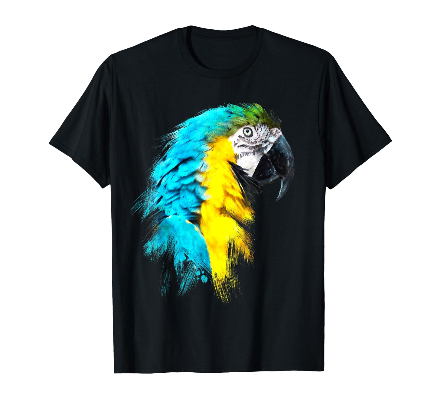 Colourful Scarlet Red Macaw Parrot Bird Painting of Watercolour T-Shirt