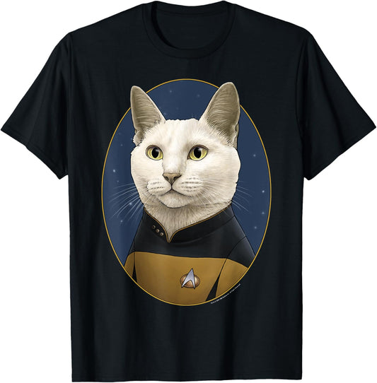 Star Trek: The Next Generation Data Cat Portrait T-Shirt