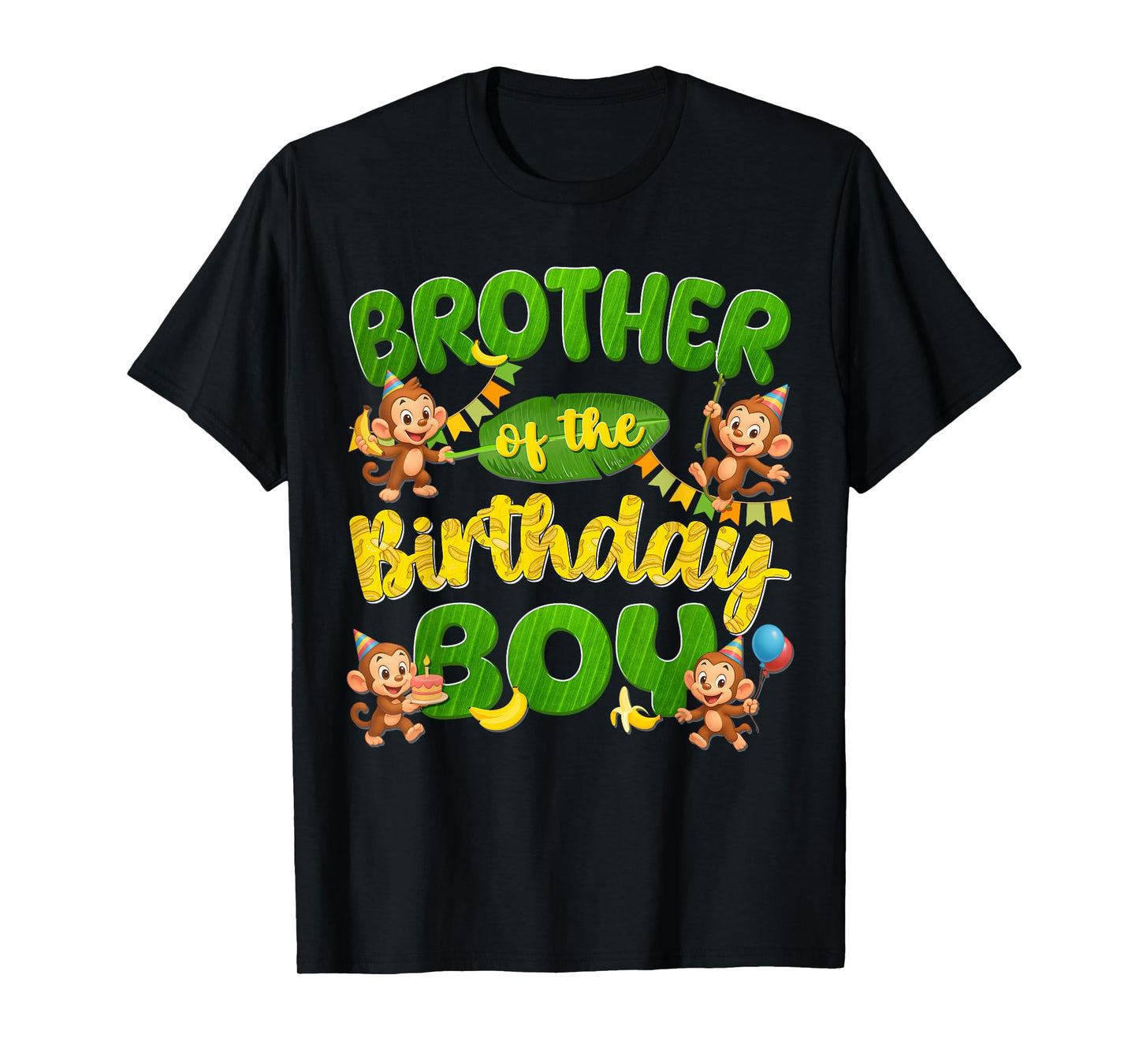 Brother Of The Birthday Boy Monkey Family Matching Party T-Shirt
