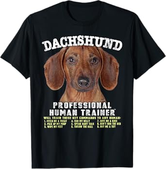 Dachshund Tan Professional Human Trainer T-Shirt