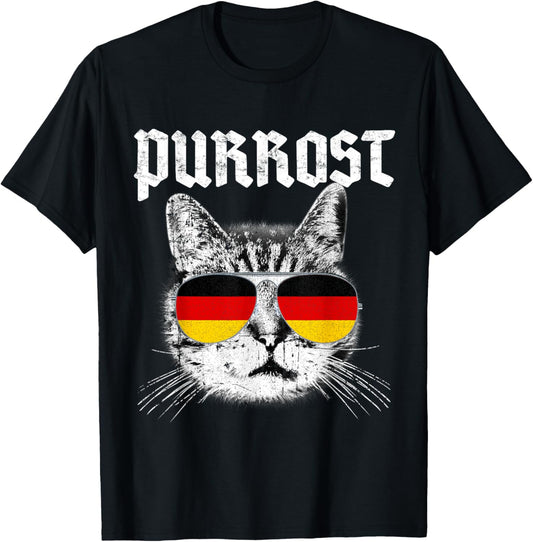 PURROST Prost Oktoberfest Cat Funny German Flag Kids Gift T-Shirt