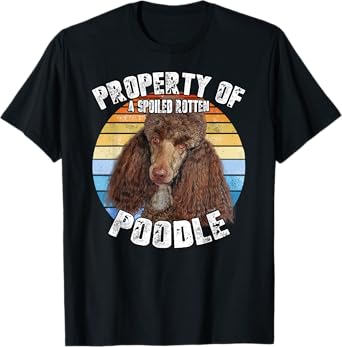Poodle Brown Retro Property Of T-Shirt