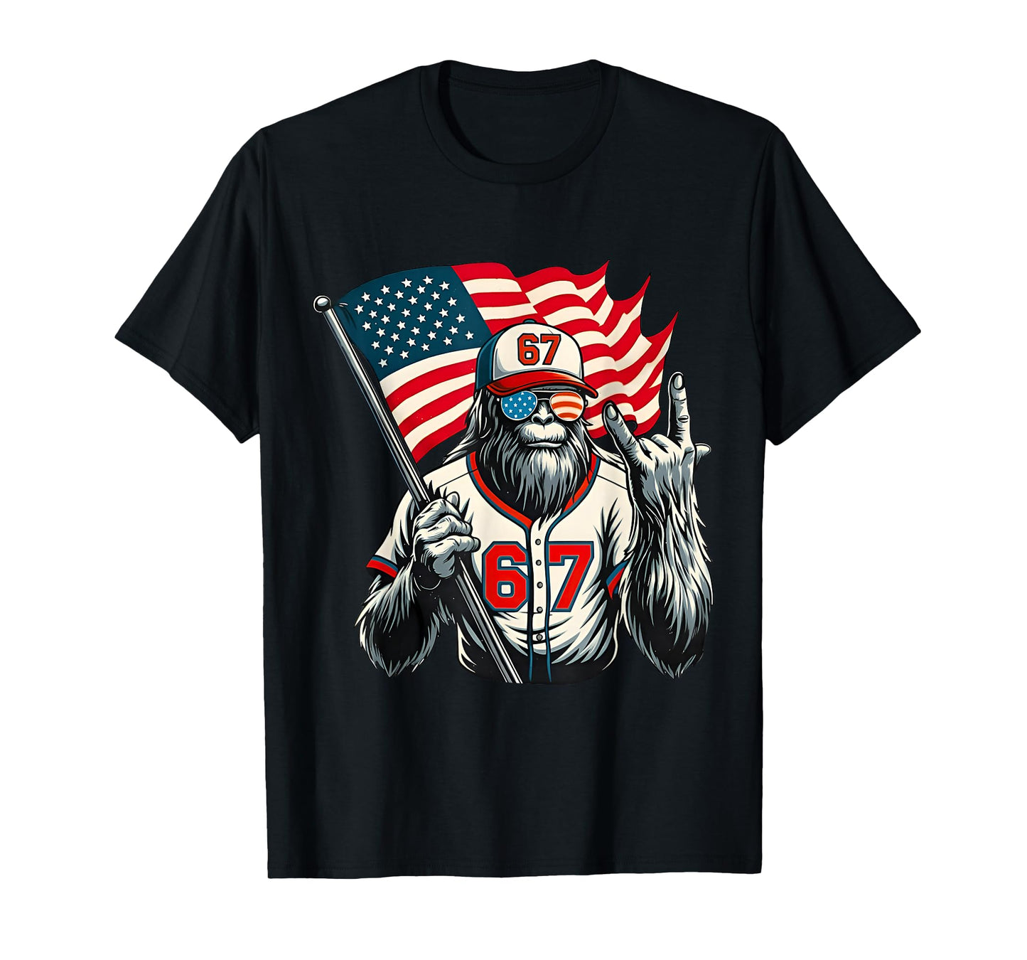 67 Bigfoot Meme Funny Six Seven Gen Alpha Slang T-Shirt