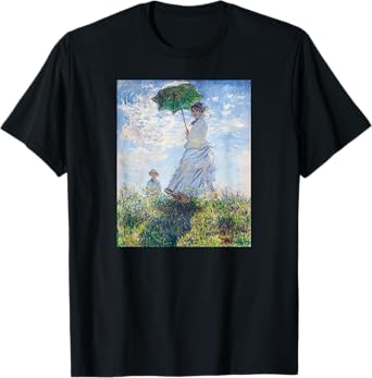 Monet's Woman with a Parasol | Modern Art Famous Painting T-Shirt