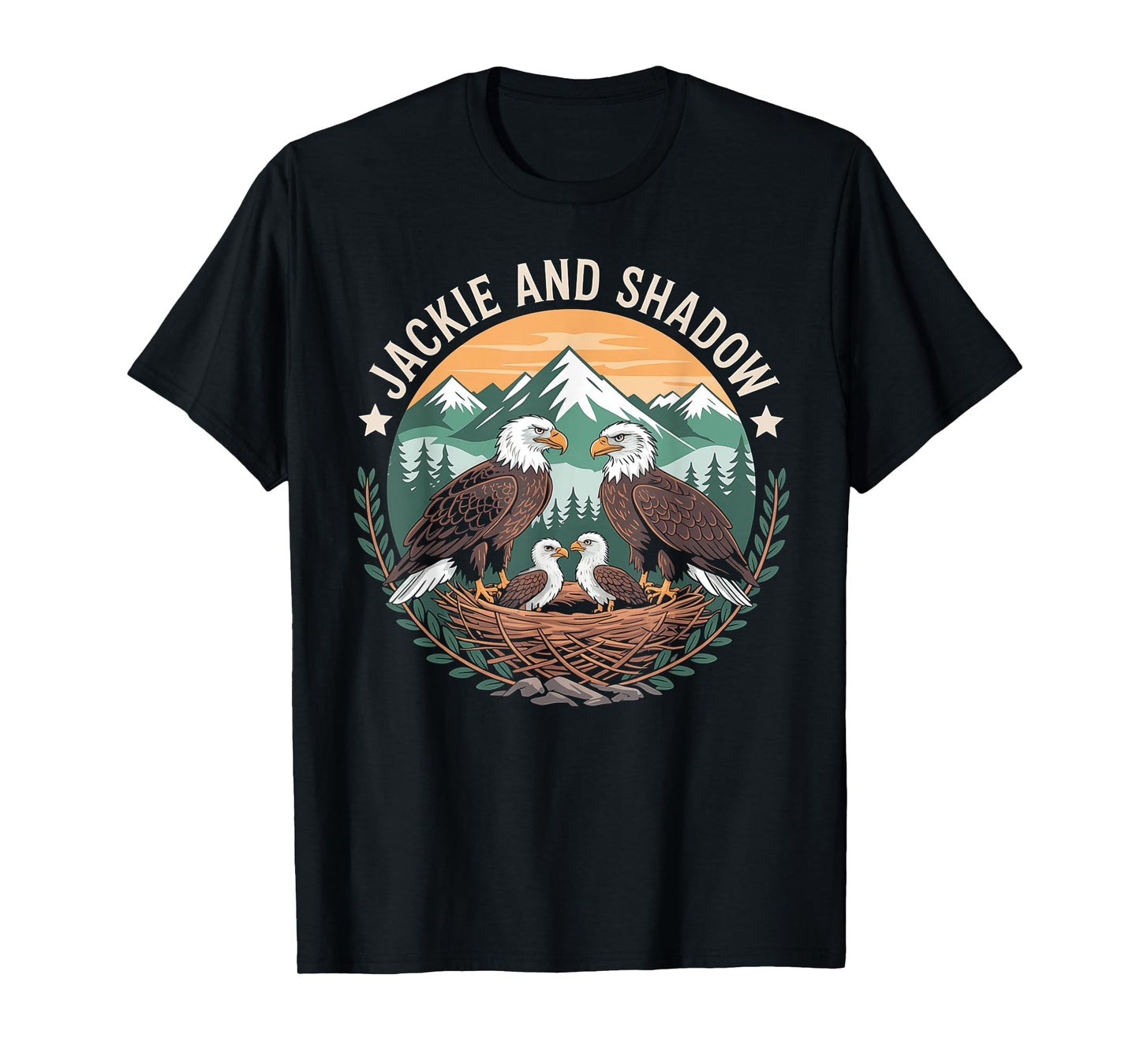 Vintage Jackie And Shadow Bald Eagle Family Nature Lovers T-Shirt