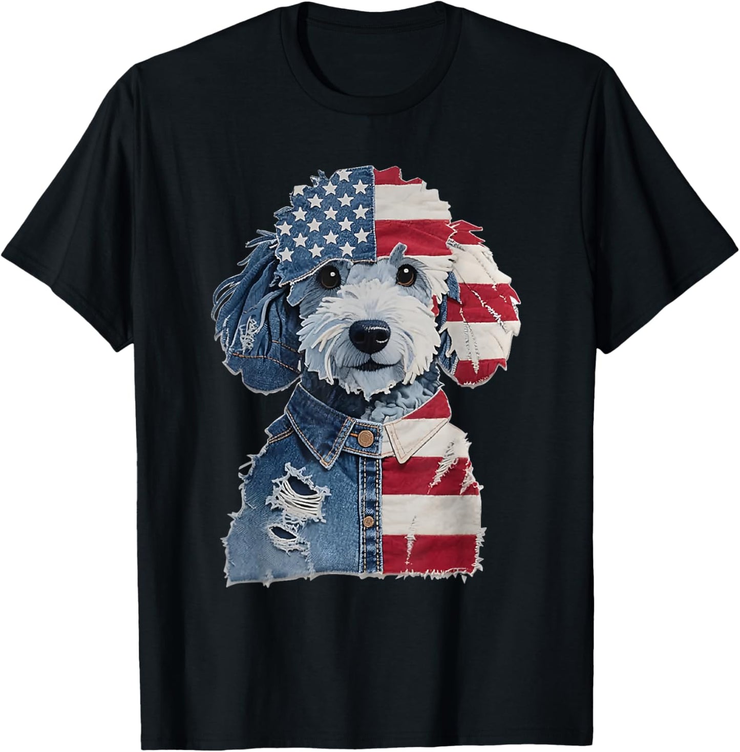 Men's Independence Day Dog Pattern Art T-shirt