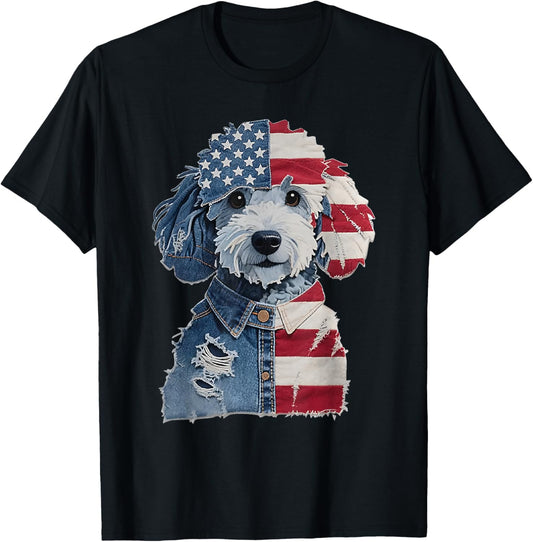 Men's Independence Day Dog Pattern Art T-shirt